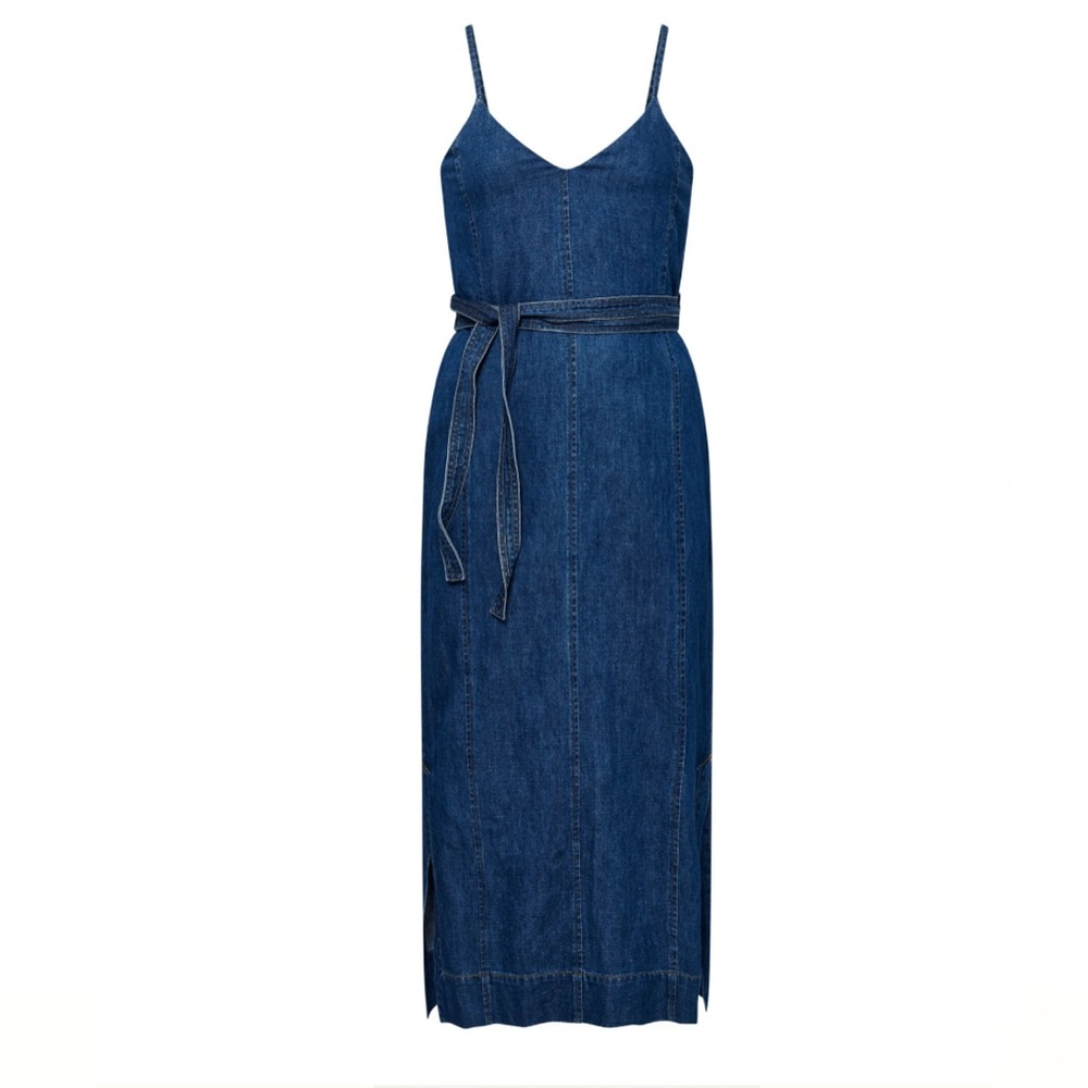 KOMODO Organic Linen Blend Denim blue Dress, women’s size 2